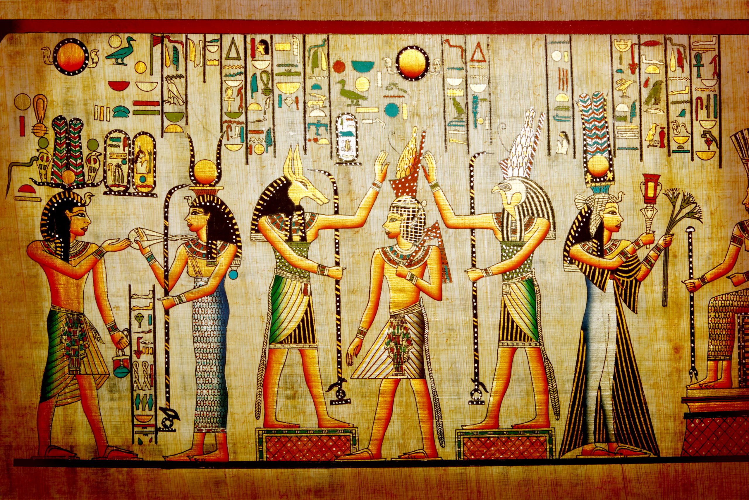 Древний Египет фрески фараон