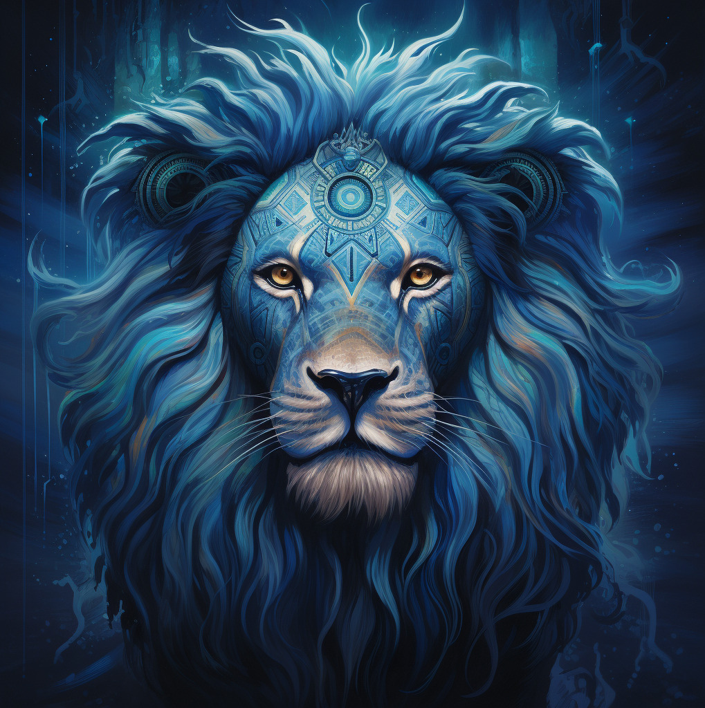 Mystical Blue Lion – Protection, Guidance, Strength, Wisdom