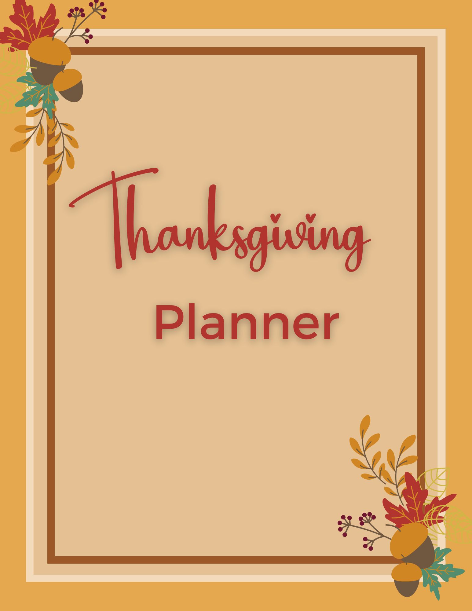 Thanksgiving Planner